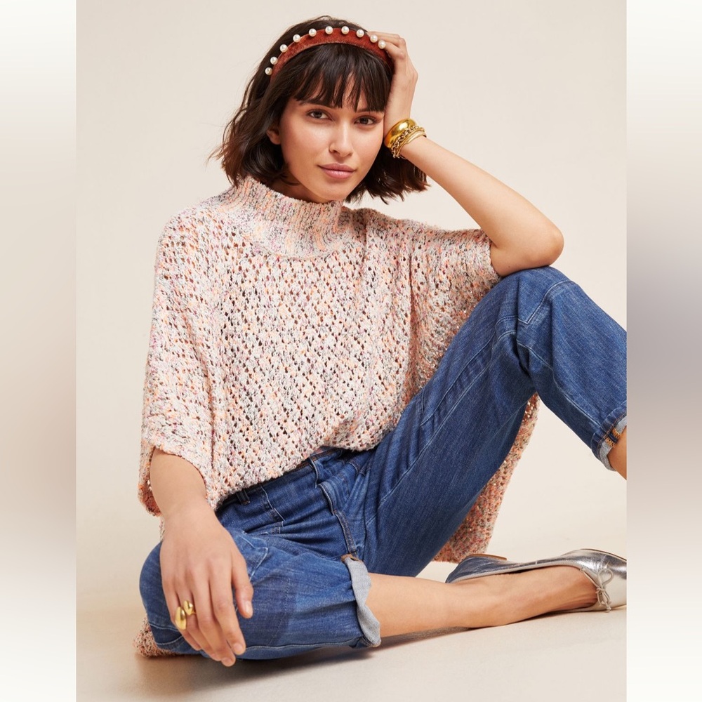 Anthropologie colorful poncho